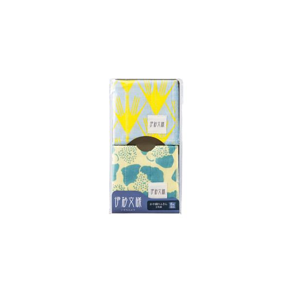 キッチンクロス ふきん 2枚セット 和柄 おしゃれ お掃除グッズ プチギフト ノベルティ 小ロット 伊砂文様 かや織りふきん2枚組
