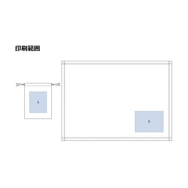 ブランケット ひざ掛け 巾着付 エコ素材 毛玉防止加工 あったかグッズ ノベルティ 小ロット 再生PET エコブランケットレギュラー 巾着付