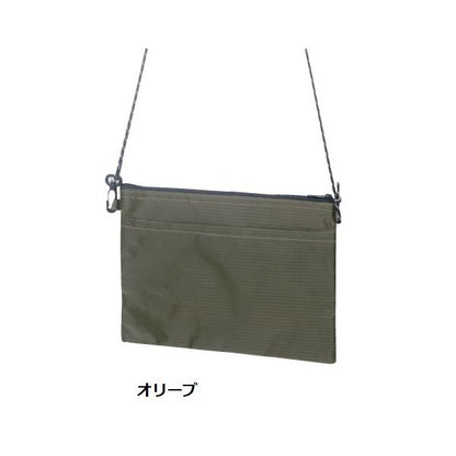 サコッシュ スマホショルダー 2WAY ポケット付 丈夫な生地 撥水加工 ノベルティ テントクロスサコッシュ