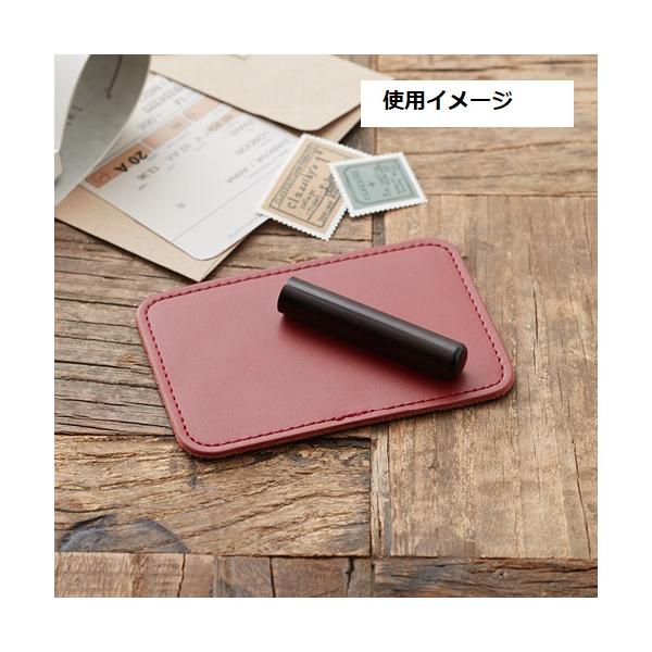 印鑑マット スタンプマット 本革 日本製 記念品 ノベルティ 小ロット 本革捺印マット