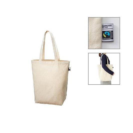 フェアトレードコットン SDGs エコバッグ 肩掛け 買い物バッグ 7オンス ノベルティ 小ロット フェアトレードコットントート Mサイズ