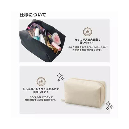 コスメポーチ 大容量 小物入れ かわいい雑貨 ノベルティ ベーシックスクエアポーチ