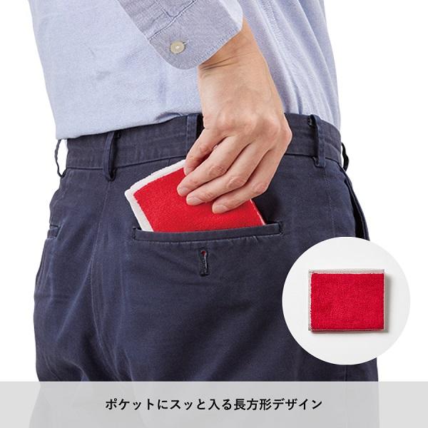 ハンカチタオル 抗菌 消臭 たたみやすい エコ素材 ノベルティ MOTTERUポケスク タオル