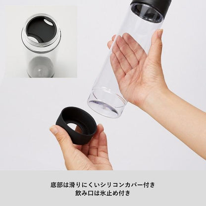 クリアボトル ハンドル付 マイボトル 水筒 550ml ノベルティ 小ロット MOTTERUハンドル付クリアボトル 550ml