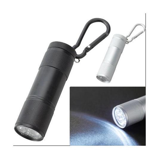 LEDライト 9灯 カラビナ付 防災グッズ ノベルティ LED9灯カラビナ付ライト