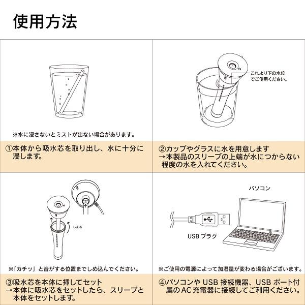 卓上加湿器 簡易加湿器 グッドデザイン賞 感染予防 ウイルス対策 乾燥対策 記念品 パーソナル加湿器 スティックタイプ