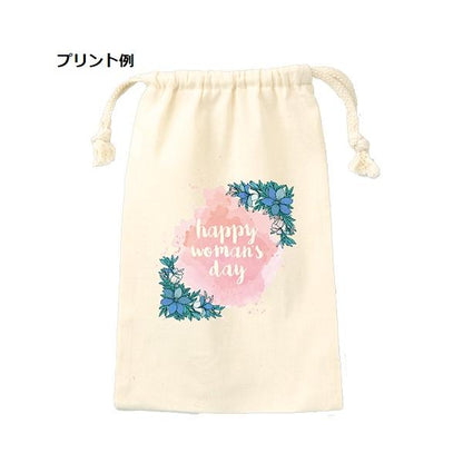 巾着 コットン 小物収納 ノベルティ コットン巾着 Mサイズ ナチュラル