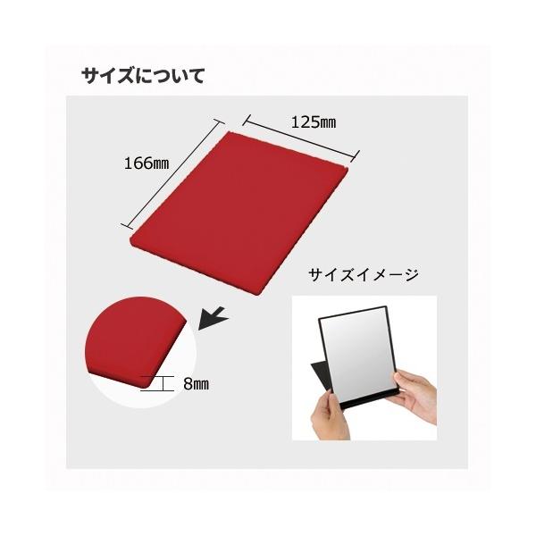 ミラー 手鏡 大きめサイズ おしゃれ雑貨 セルフケア ノベルティ 記念品 フロストスクエアミラー Lサイズ