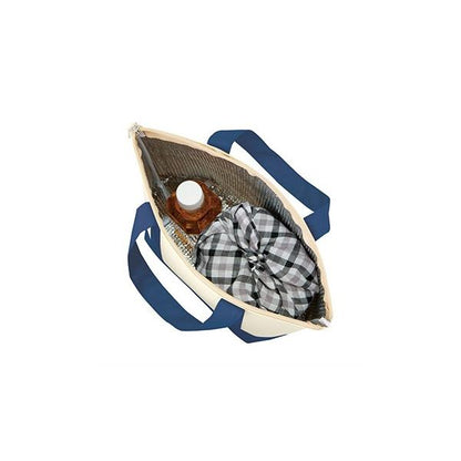 ランチバッグ 保冷 アルミ蒸着 幅広マチ エコバッグ ファスナー ノベルティ 保冷バイカラートート Sサイズ