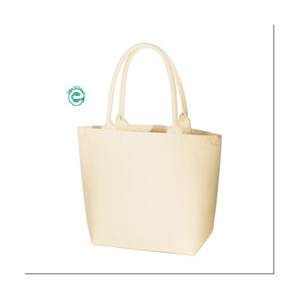 エコバッグ A4サイズ コットン マイバッグ 買い物バッグ ノベルティ 小ロット 厚手キャンバスパイプハンドルトート Mサイズ
