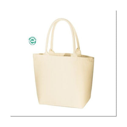 エコバッグ A4サイズ コットン マイバッグ 買い物バッグ ノベルティ 小ロット 厚手キャンバスパイプハンドルトート Mサイズ