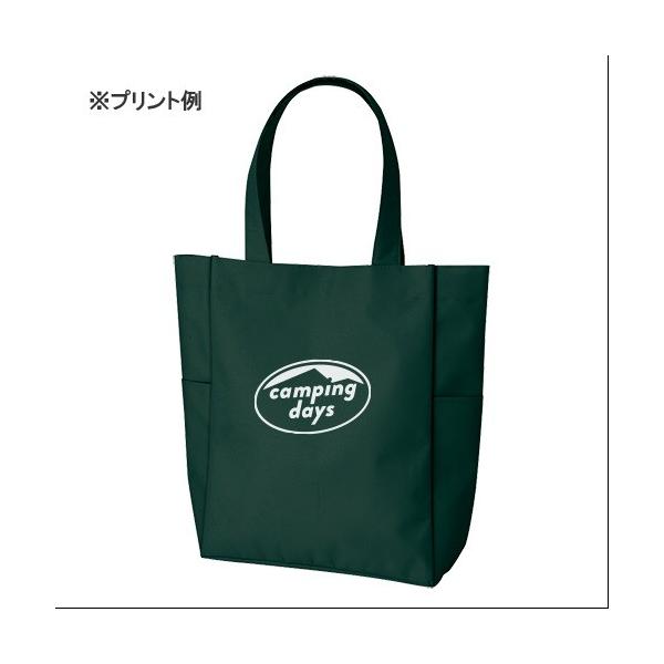 マイバッグ エコバッグ ポケット付 ポリエステル 大容量 買い物バッグ ノベルティ 小ロット マルチトート Lサイズ
