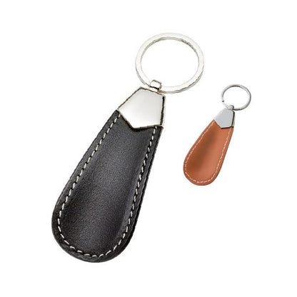 靴べら キーホルダー 本革 便利雑貨 記念品 ノベルティ 小ロット レザーシューホーン（靴べら）