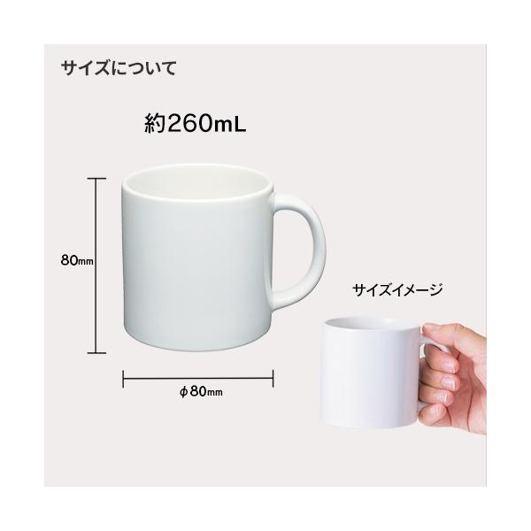 マグカップ 260ml 陶器 フルカラー印刷対応 記念品 ノベルティ 小ロット 陶器マグ ストレート S+サイズ
