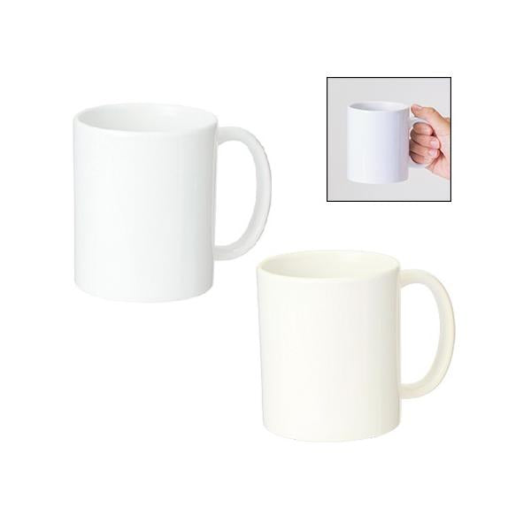 マグカップ 340ml 陶器 食器 フルカラー印刷対応 ノベルティ 小ロット 陶器マグ ストレート M+サイズ