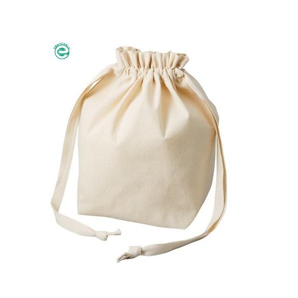 巾着バッグ コットン エコバッグ サブバッグ ノベルティ 厚手コットンマロントート ナチュラル