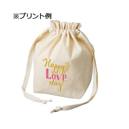 巾着バッグ コットン エコバッグ サブバッグ ノベルティ 厚手コットンマロントート ナチュラル