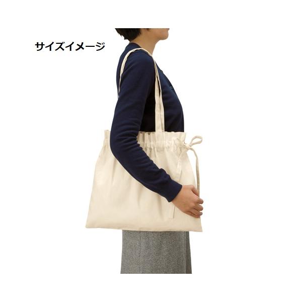 巾着バッグ ギャザーバッグ コットン エコバッグ マイバッグ 厚手コットンギャザーバッグ ナチュラル