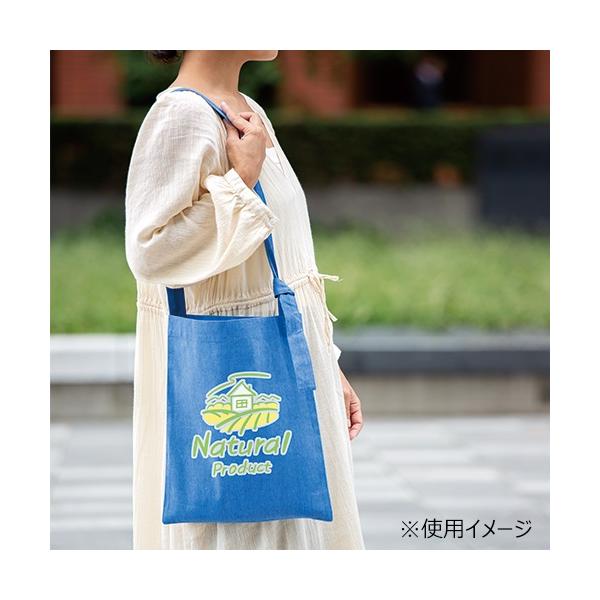ショルダーバッグ エコ素材 リサイクルコットン エコバッグ マイバッグ ノベルティ シャンブリック フラットショルダートート