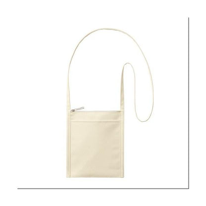サコッシュ スマホショルダー ファスナー仕様 ポケット付 ノベルティ フロントポケットミニサコッシュ