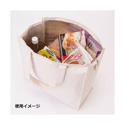 大容量保冷バッグ エコバッグ 肩掛け 買い物バッグ レジャーバッグ ファスナー ノベルティ 小ロット キャンバススクエア保冷トート Mサイズ