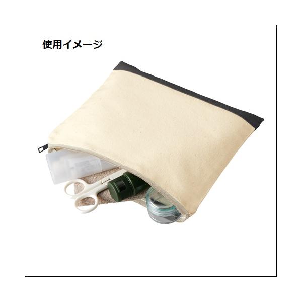 コスメポーチ 文具ポーチ 小物入れ コットン かわいい雑貨 ノベルティ ライトキャンバスカラーボトム フラットポーチ Mサイズ