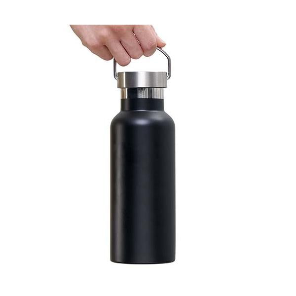 サーモボトル ステンレスボトル 500ml ハンドル付 水筒 ノベルティ 小ロット メタルハンドル サーモボトル