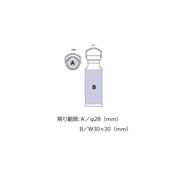 サーモボトル ステンレスボトル 500ml ハンドル付 水筒 ノベルティ 小ロット メタルハンドル サーモボトル
