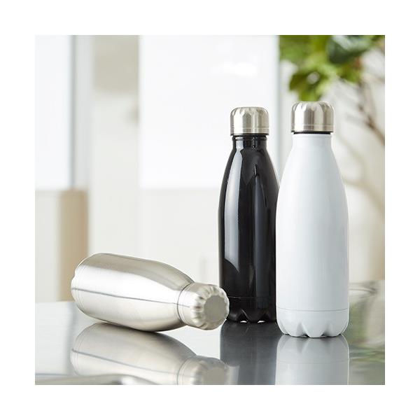 サーモボトル 保冷温ボトル 牛乳瓶型 420ml 水筒 記念品 ノベルティ 小ロット ロケットサーモボトル420ml