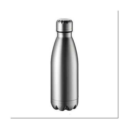 サーモボトル 保冷温ボトル 牛乳瓶型 420ml 水筒 記念品 ノベルティ 小ロット ロケットサーモボトル420ml