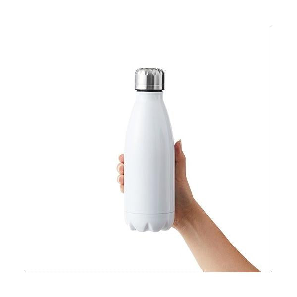 サーモボトル 保冷温ボトル 牛乳瓶型 420ml 水筒 記念品 ノベルティ 小ロット ロケットサーモボトル420ml