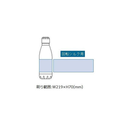 サーモボトル 保冷温ボトル 牛乳瓶型 420ml 水筒 記念品 ノベルティ 小ロット ロケットサーモボトル420ml