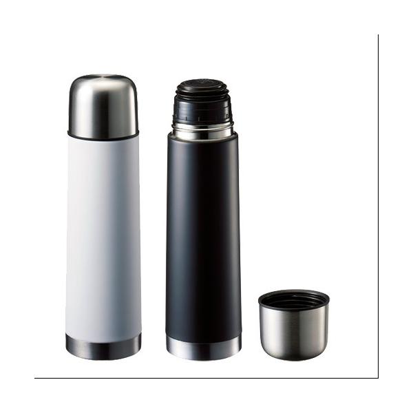 サーモボトル ステンレスボトル 480ml 保冷温ボトル コップ付 水筒 ノベルティ 小ロット コップ付サーモステンレスボトル480ml