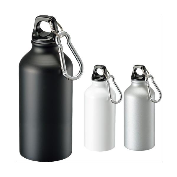 マイボトル アルミボトル 水筒 400ml カラビナ付 ノベルティ 小ロット アルミマウンテンボトル 400ml
