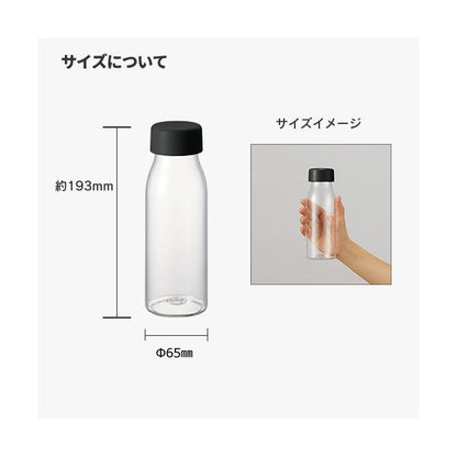 クリアボトル 480ml 牛乳瓶型 マイボトル 水筒 ノベルティ 小ロット ミルク瓶クリアボトル
