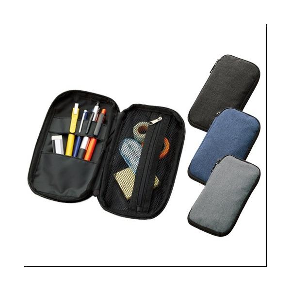 ペンケース 小物入れ コスメポーチ モバイルポーチ 便利文具 ノベルティ 小ロット 文具まとめて持ち運びポーチ