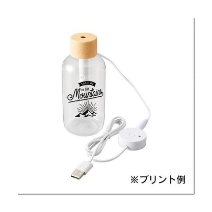 卓上加湿器 ボトル加湿器 USB電源 感染予防 ウイルス対策 乾燥対策 まとめ買い 販促 ノベルティ パーソナル加湿器 木目調クリアボトルタイプ