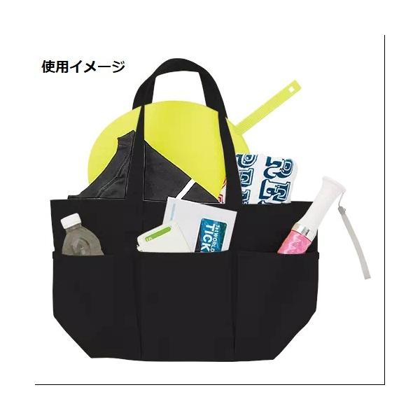 エコバッグ 大容量 ポケット付き コットン 10オンス トートバッグ 推し活バッグ ノベルティ キャンバスツールトート ナイトブラック