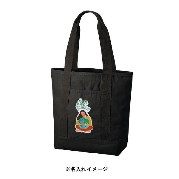 オーガニックコットン 10オンス SDGs オーガニックコットンキャンバスライントート ブラック