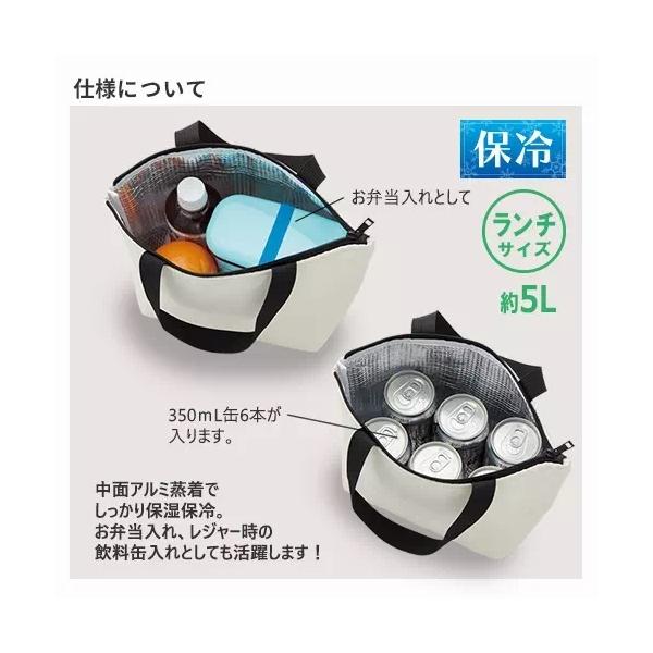 ランチバッグ 保冷温 アルミ蒸着 幅広マチ エコバッグ ファスナー ノベルティ 小ロット 保冷ベーシックトート Sサイズ