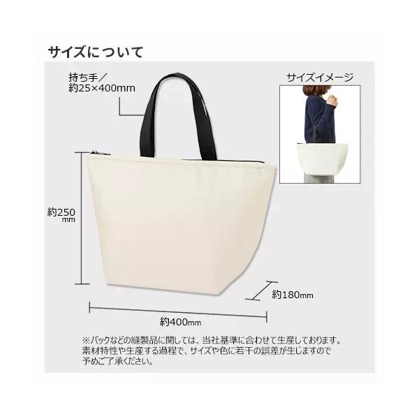 保冷温バッグ アルミ蒸着 幅広マチ エコバッグ 買い物バッグ ファスナー ノベルティ 小ロット 保冷ベーシックトート Mサイズ
