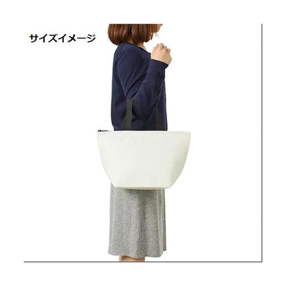 保冷温バッグ アルミ蒸着 幅広マチ エコバッグ 買い物バッグ ファスナー ノベルティ 小ロット 保冷ベーシックトート Mサイズ