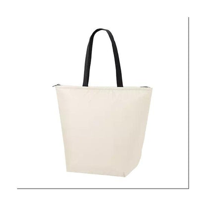 大容量保冷バッグ 幅広マチ エコバッグ 買い物バッグ ファスナー ノベルティ 小ロット 保冷ベーシックトート Lサイズ
