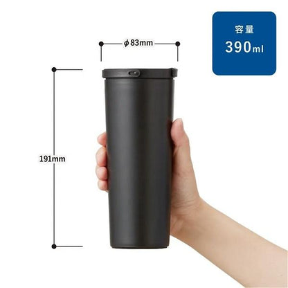 マイタンブラー 390ml ハンドル付 記念品 ノベルティ 小ロット フラットトップサーモハンドルタンブラー