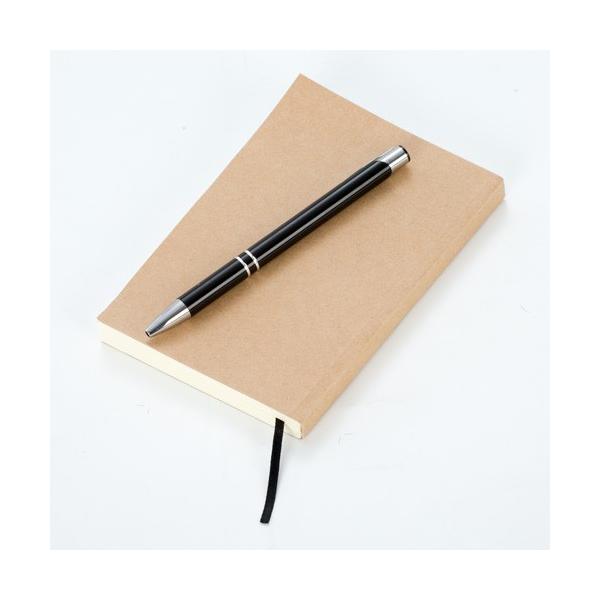 A6ノート 文庫本サイズ 無地 しおり付 かっこいい文具 記念品 ノベルティ クラフトノート(文庫本サイズ)