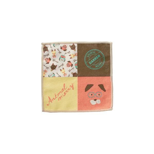 ハンカチタオル アニマル柄 プチギフト かわいい雑貨 記念品 アニマルメリー パネルハンカチタオル