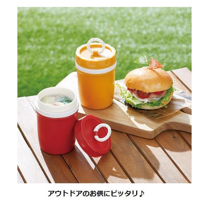 フードポット 保冷温 300ml 電子レンジOK アウトドアグッズ ノベルティ 小ロット 二重構造 アクティブフードポット