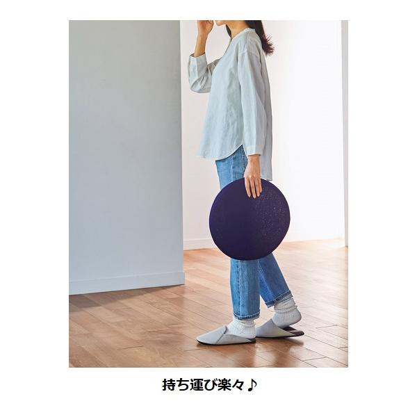 高反発クッション 座布団 円形クッション 疲れにくい 軽量 ノベルティ 小ロット かるリラ 高反発クッション