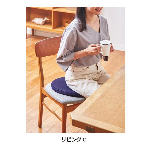 高反発クッション 座布団 円形クッション 疲れにくい 軽量 ノベルティ 小ロット かるリラ 高反発クッション