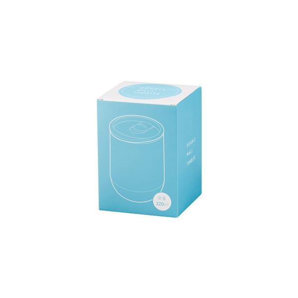二重構造タンブラー 320ml フタ付 樹脂製 ラウンドデザイン かわいい ノベルティ 小ロット 蓋付ダブルウォールタンブラー